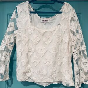 Shyanne Boot Barn Women's White Lace Blouse XL